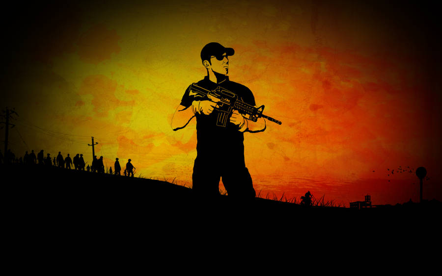 Dayz Standing Man Silhouette Wallpaper