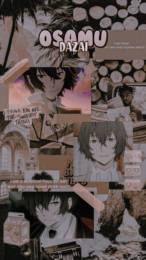 Dazai Brown Aesthetic Wallpaper