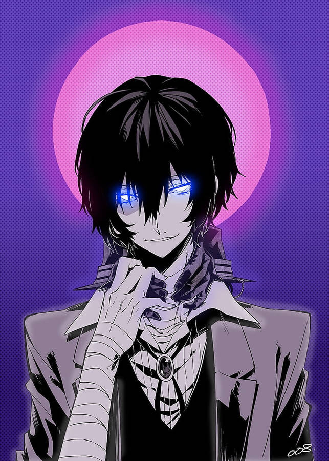 Dazai Purple Moon Wallpaper