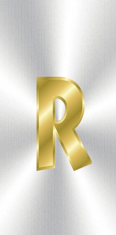 Dazzling Gold Letter R On A Silver Background Wallpaper