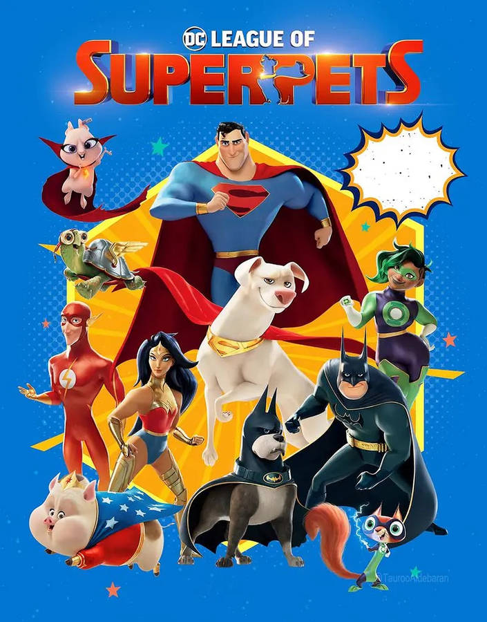 Dc League Of Super Pets Cartoon Superheroes Wallpaper
