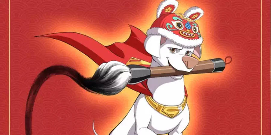 Dc League Of Super Pets Krypto Paint Brush Wallpaper