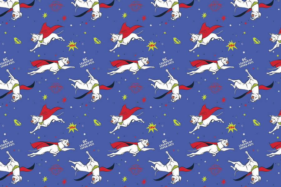 Dc League Of Super Pets Krypto Pattern Wallpaper