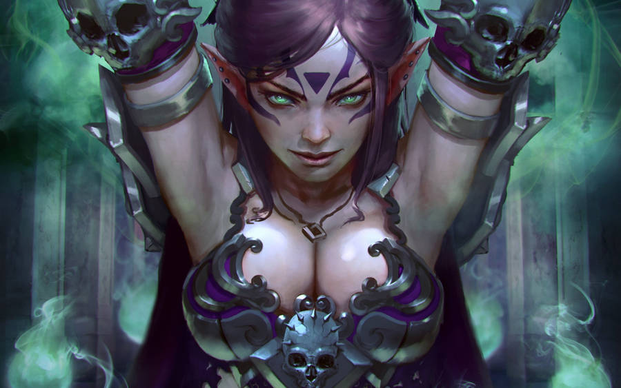 Deadly Elf Raider Wallpaper