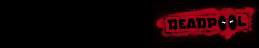 Deadpool Logo Dark Triple Monitor Wallpaper