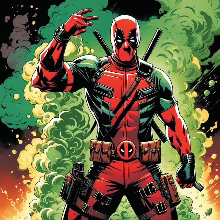 Deadpool_ Salute_ Comics_ Illustration Wallpaper