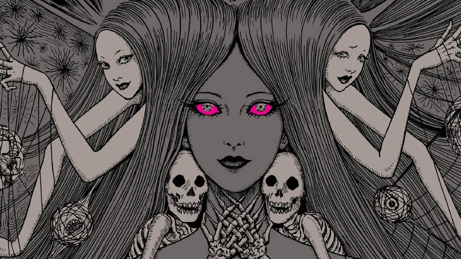 Death Inspired Junji Ito Artwork Wallpaper