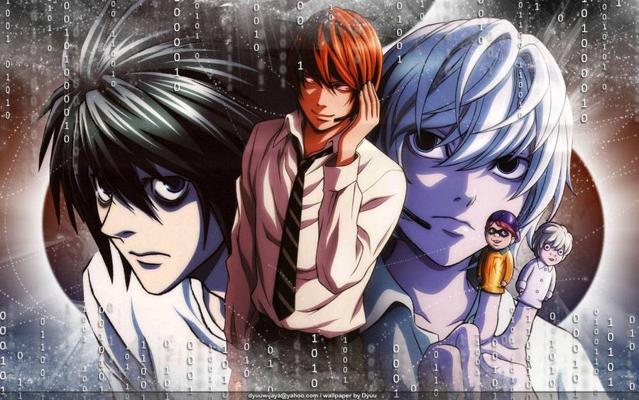 Death Note Light Yagami, L, And Near Wallpaper