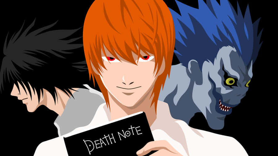 Death Note Main Characters 4k Wallpaper