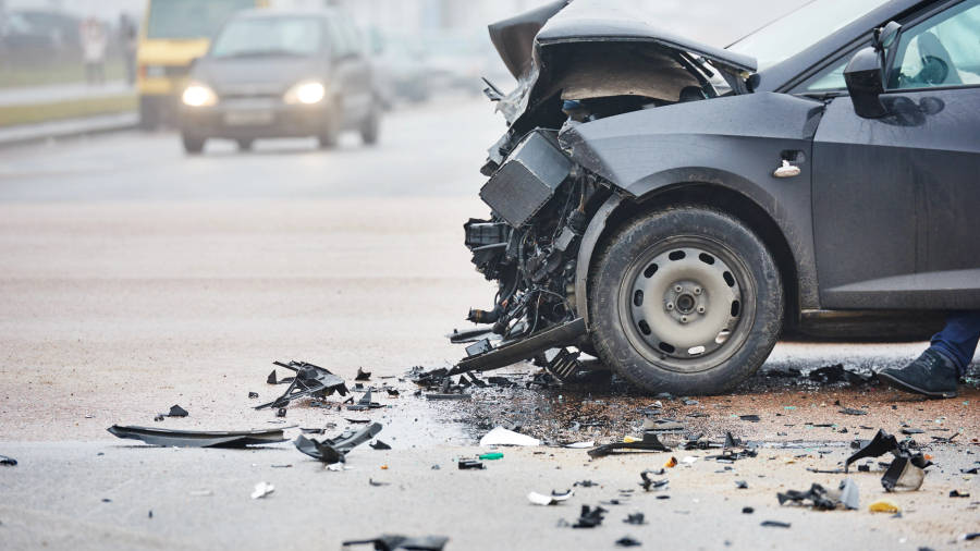 Debris Of Car Accident Wallpaper