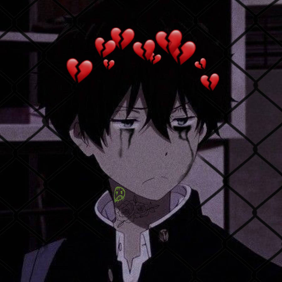 Deeply Distressed - A Crying Boy's Sad Pfp Wallpaper