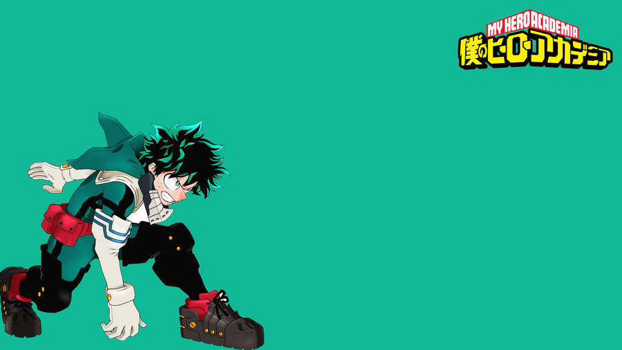 Deku My Hero Academia In Bright Green Wallpaper