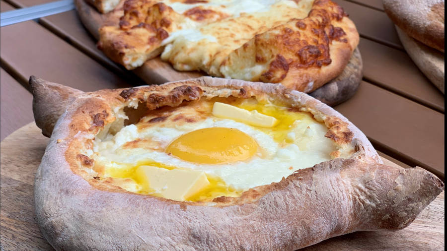 Delectable Georgian Cheese Bread - Khachapuri Wallpaper