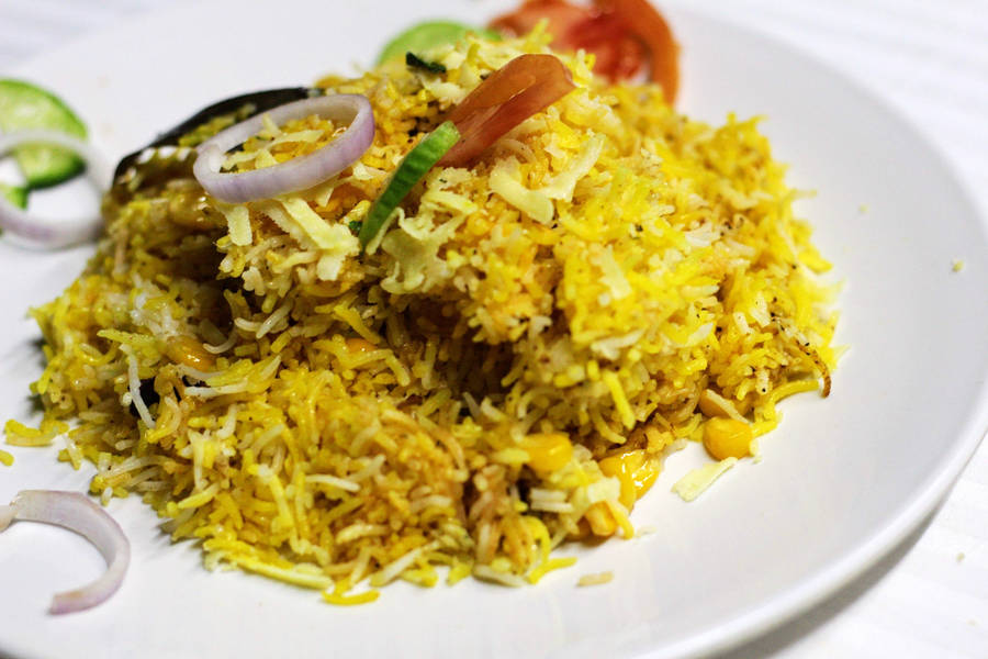 Delectable Indian Biryani Rice Dish Wallpaper