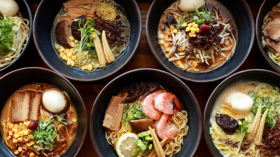 Delicious Hakata Ramen Immersed In Rich Broth. Wallpaper