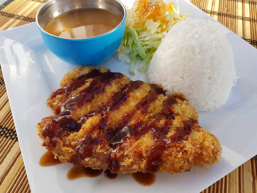 Delicious Tonkatsu Dish - Japanese Breaded Pork Cutlet Wallpaper