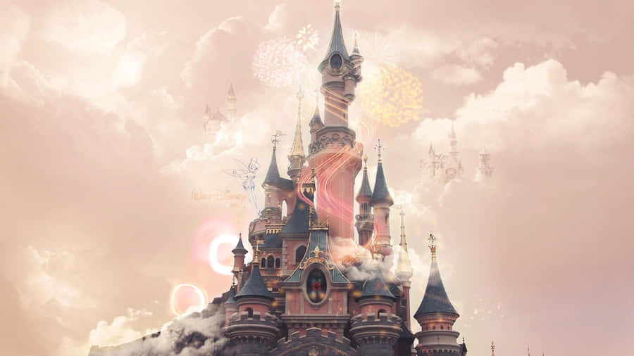 Delight In Classic Disney Stories With This Elegant Aesthetic Laptop. Wallpaper