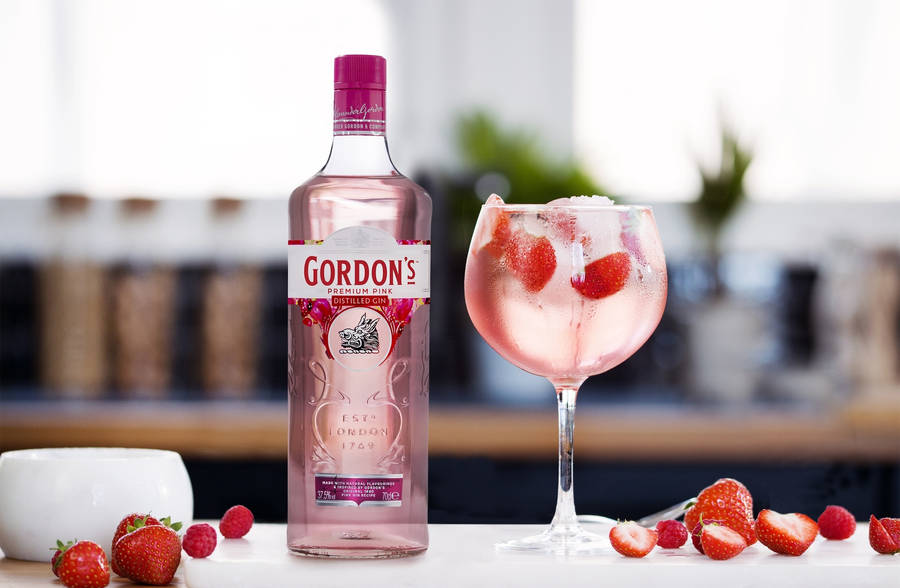 Delightful Aesthetics Of Gordon's Premium Pink Gin Wallpaper