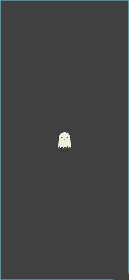 Delightful Ghost Aesthetic Gray Wallpaper