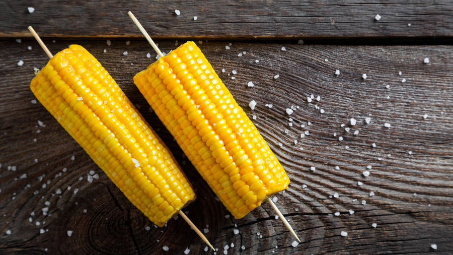 Delightful Sweetcorn On A Stick Wallpaper