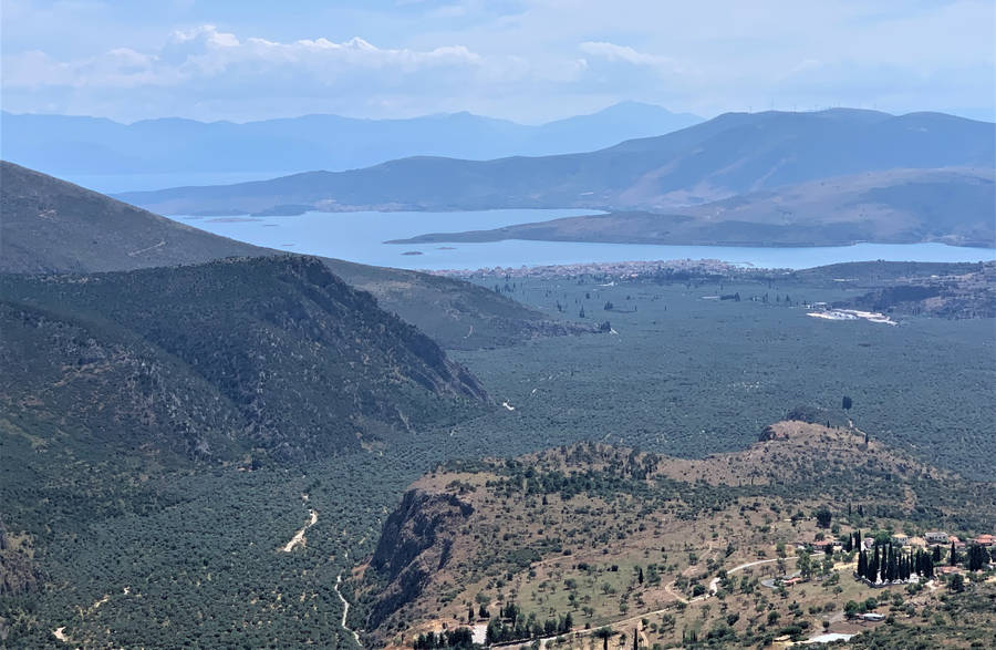 Delphi Aerial View Wallpaper