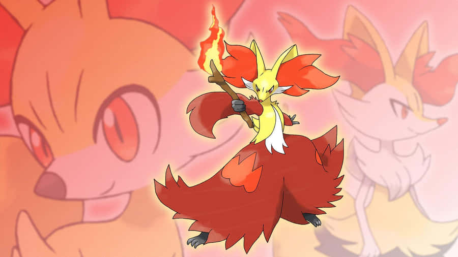 Delphox_ Fire_ Type_ Pokemon Wallpaper