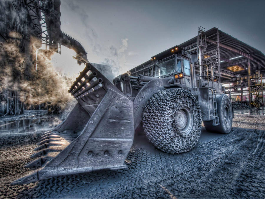 Demolishing Heavy Construction Equipment Wallpaper