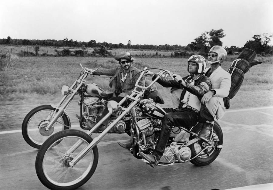 Dennis Hopper Easy Rider Vintage Photograph Wallpaper