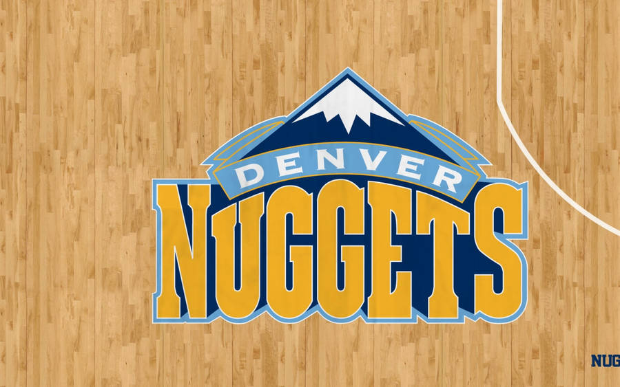 Denver Nuggets In Basketball Floor Wallpaper