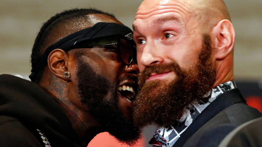 Deontay Wilder Clings To Tyson Fury Wallpaper