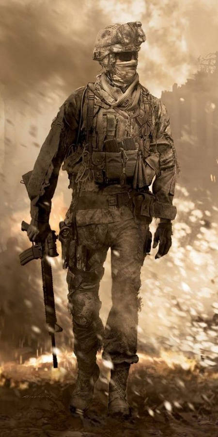 Desaturated Call Of Duty Phone Wallpaper