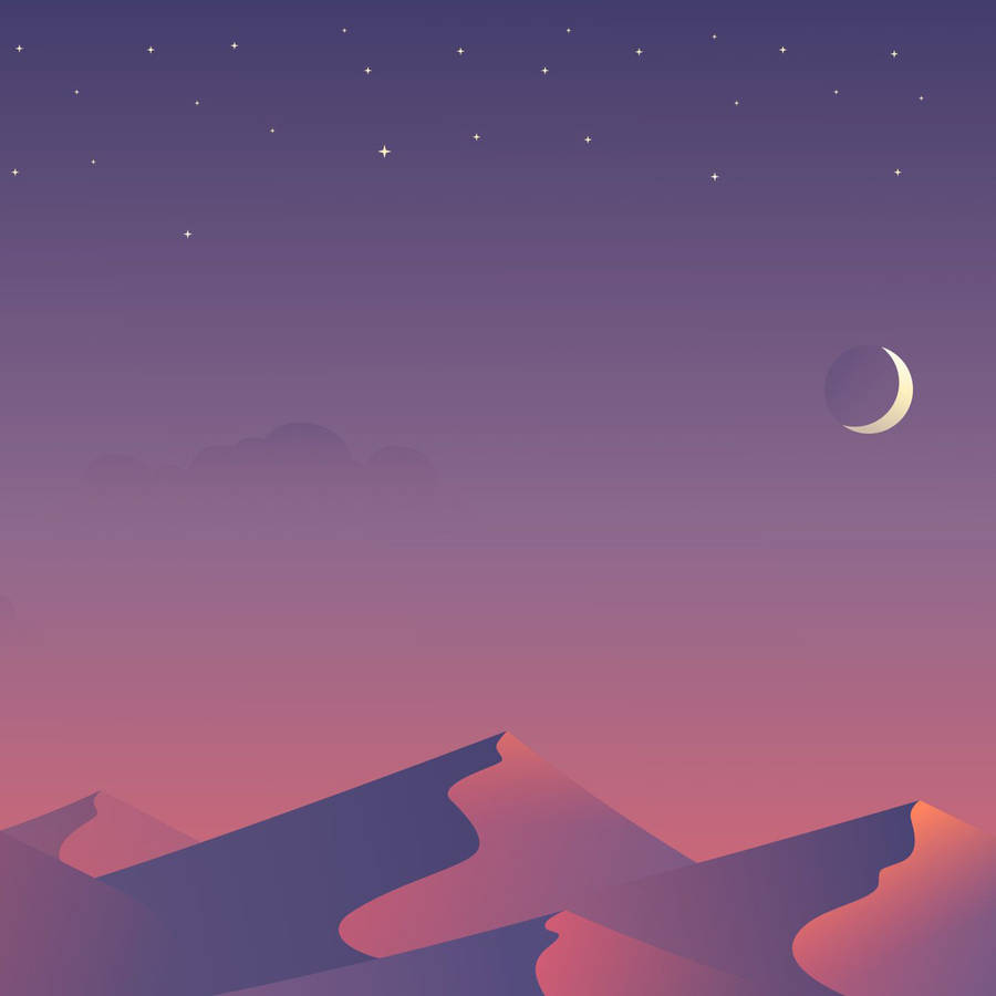 Desert Moon On Free Ipad Wallpaper