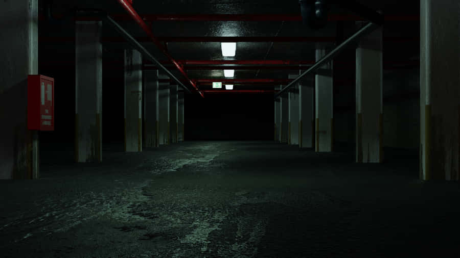 Deserted Underground Parking Lot Alias Wallpaper