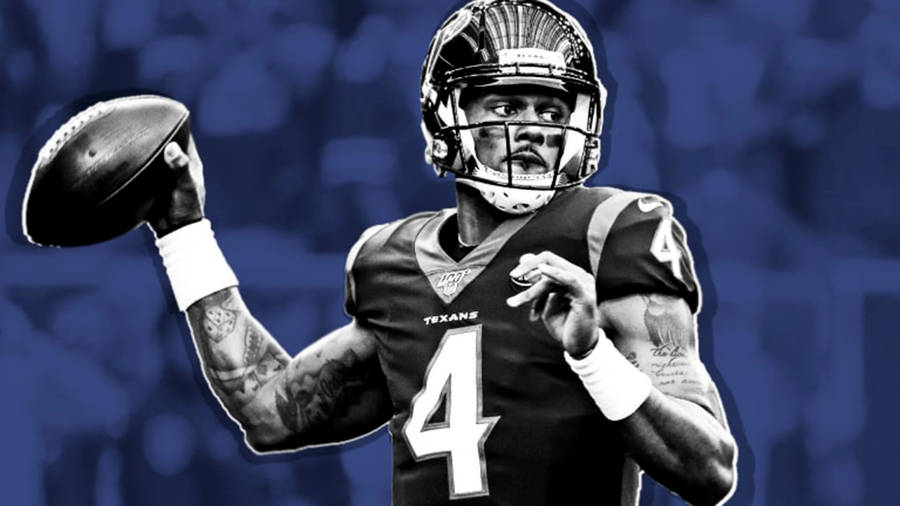 Deshaun Watson Duotone Illustration Wallpaper