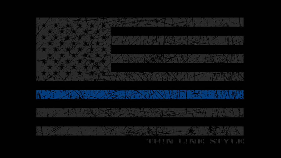 Desktop Us Thin Blue Line Wallpaper