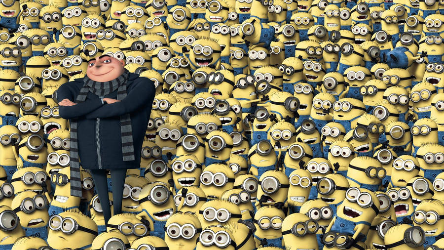 Despicable Me Gru With Minions Wallpaper