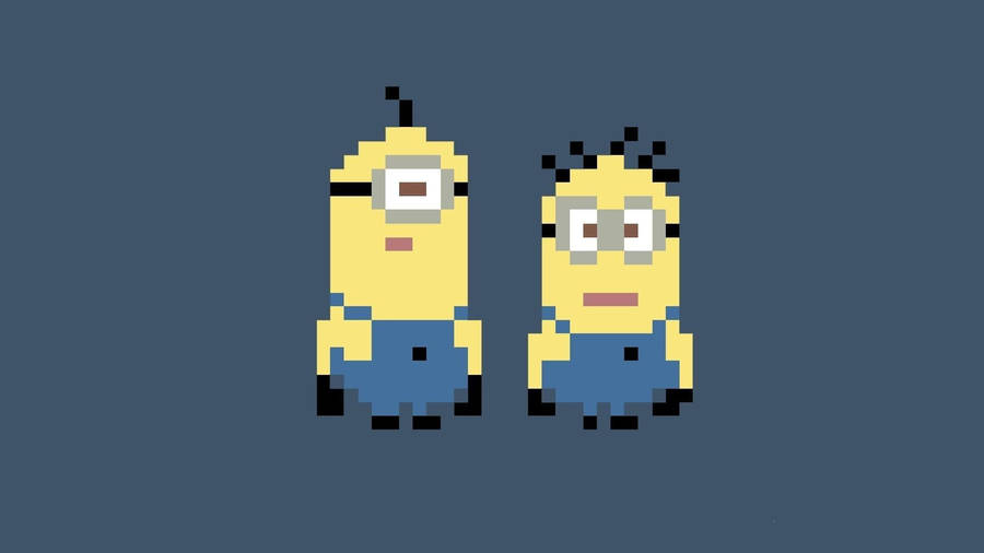 Despicable Me Pixel Minions Wallpaper