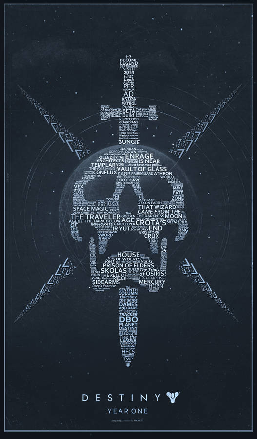 Destiny 2 Iphone Skull With Sword Wallpaper