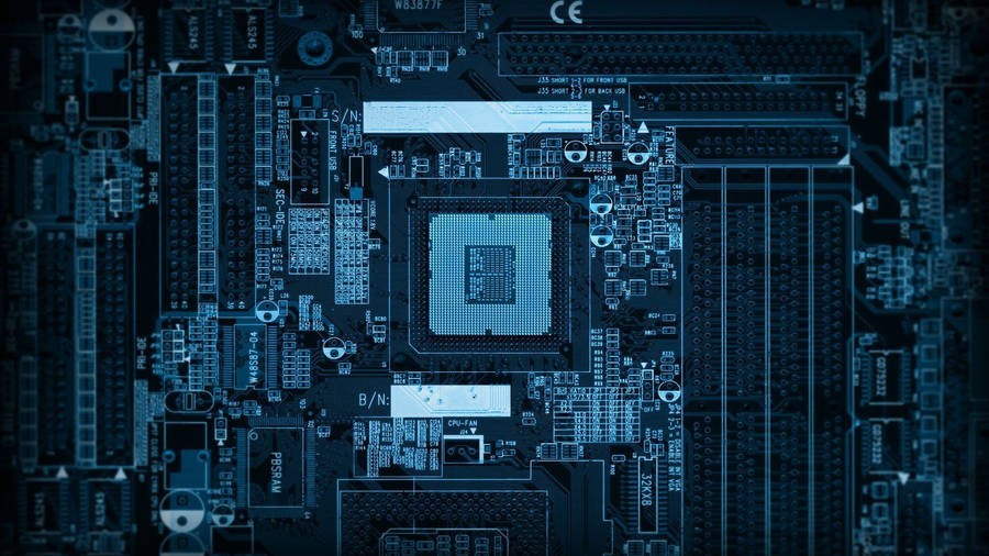 Detailed Circuit Board Model Wallpaper