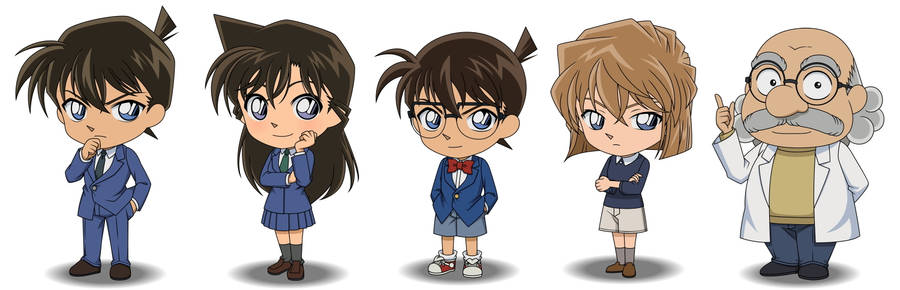 Detective Conan Chibi Characters Wallpaper