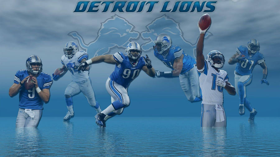 Detroit Lions Players At Beach Wallpaper
