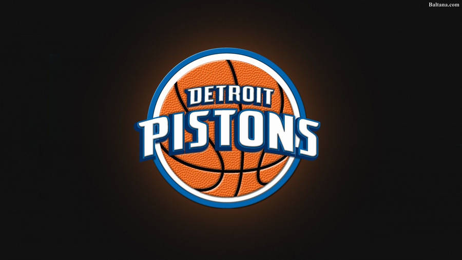 Detroit Pistons Detailed Basketball Illustration Wallpaper