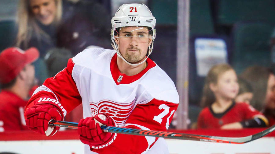 Detroit Red Wings Center Dylan Larkin Wallpaper