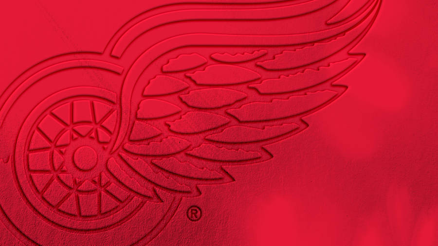 Detroit Red Wings Engraved Logo Wallpaper