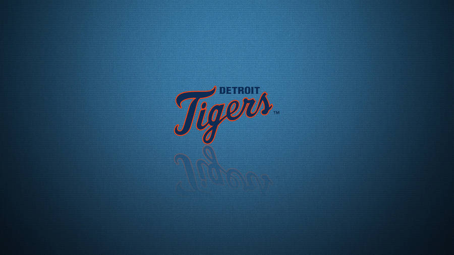 Detroit Tigers Logo In Blue Wallpaper