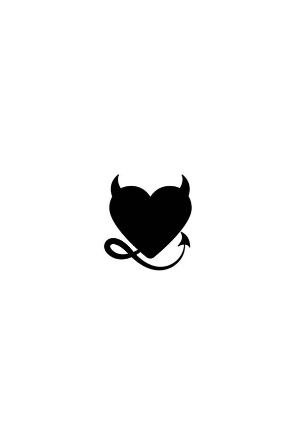 Devil Black Heart Aesthetic Wallpaper