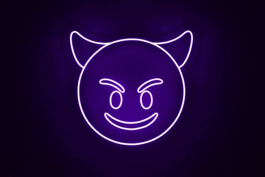 Devil Neon Smile Wallpaper