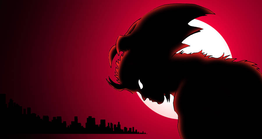 Devilman Crybaby Red Full Moon Wallpaper