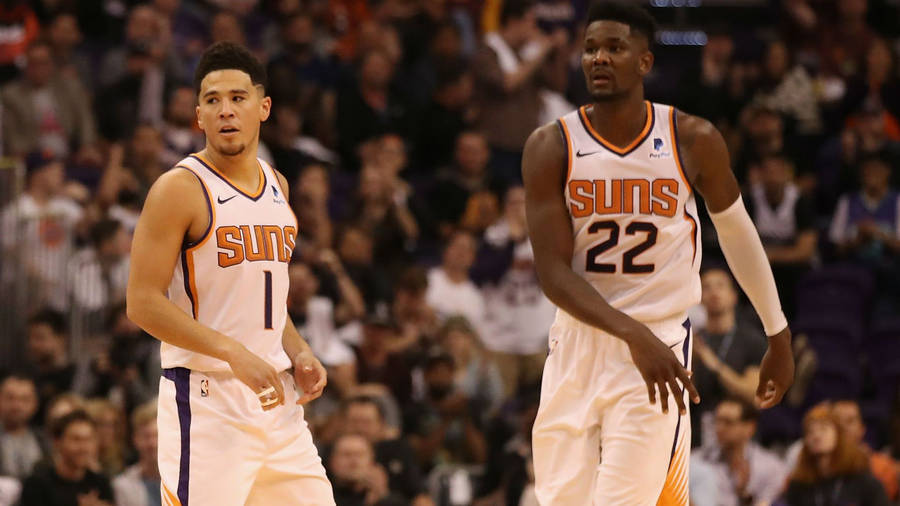 Devin Booker And Deandre Ayton Suns Wallpaper