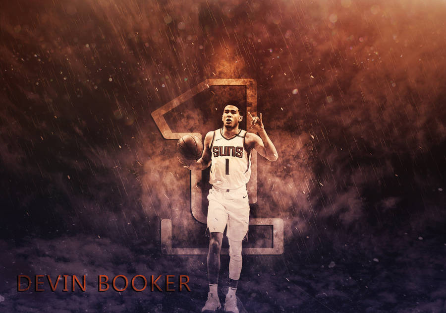 Devin Booker Dark Grungy Poster Wallpaper